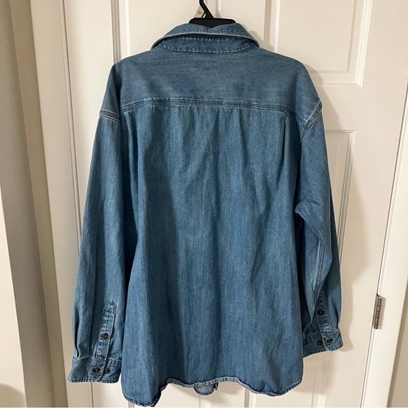 Carhartt Men's Blue Midweight Denim Button Down Work Shirt size 2XL - Picture 6 of 6